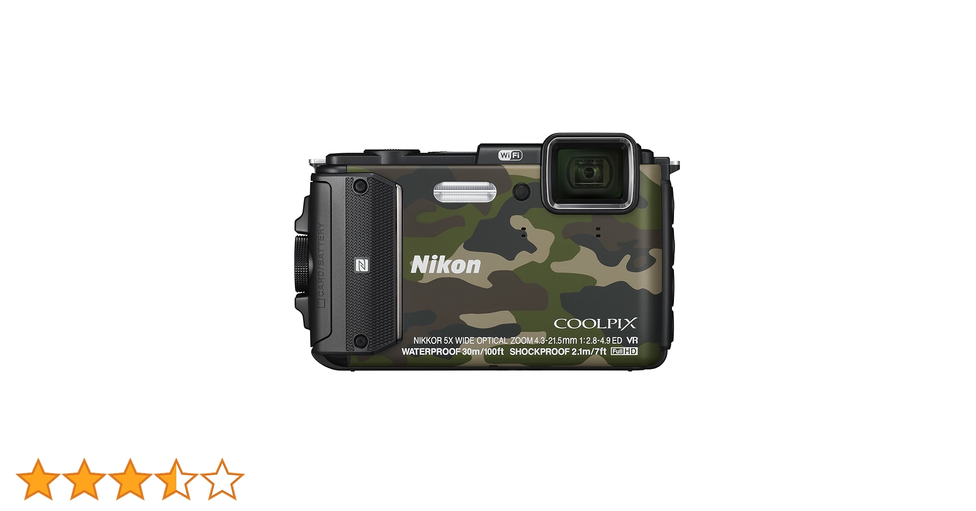 Amazon | Nikon デジタルカメラ COOLPIX AW130 カムフラージュグリーン